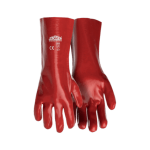 JW Smooth PVC Elbow Gloves - Red